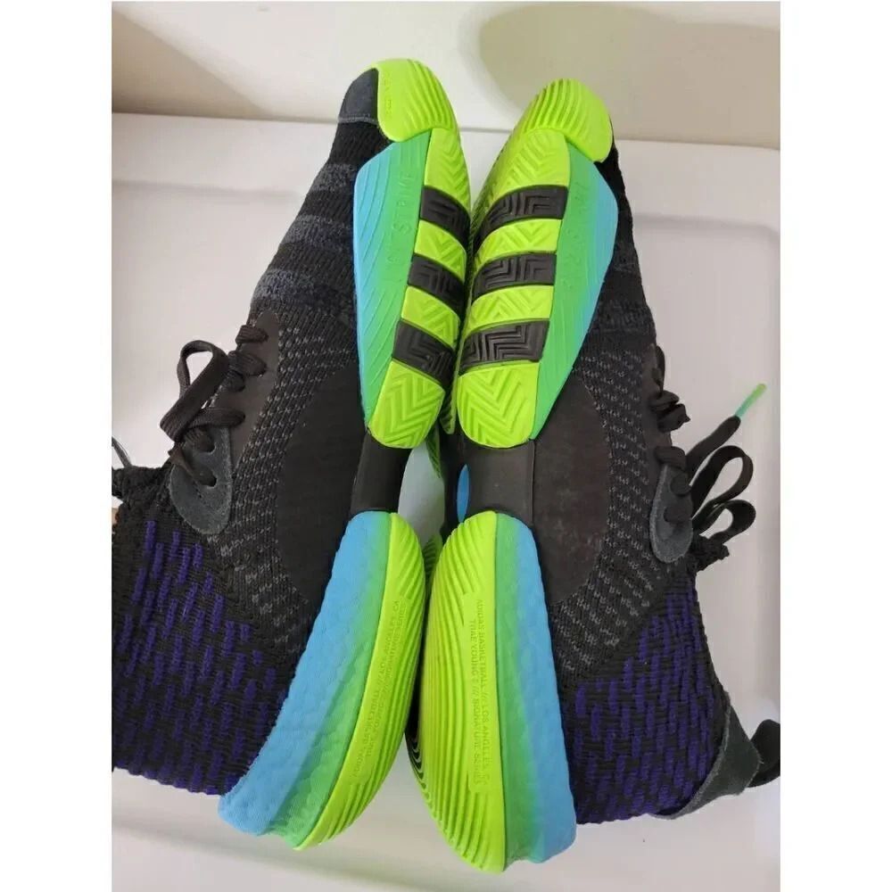 Adidas Trae Young 2 Trae-TL Solar Green Basketball Shoes 10 - Picture 8 of 11